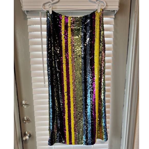 Anthropologie Striped Midi Skirt - Picture 3 of 6